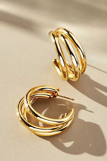 Triple Loop Hoop Earrings | Anthropologie (US)