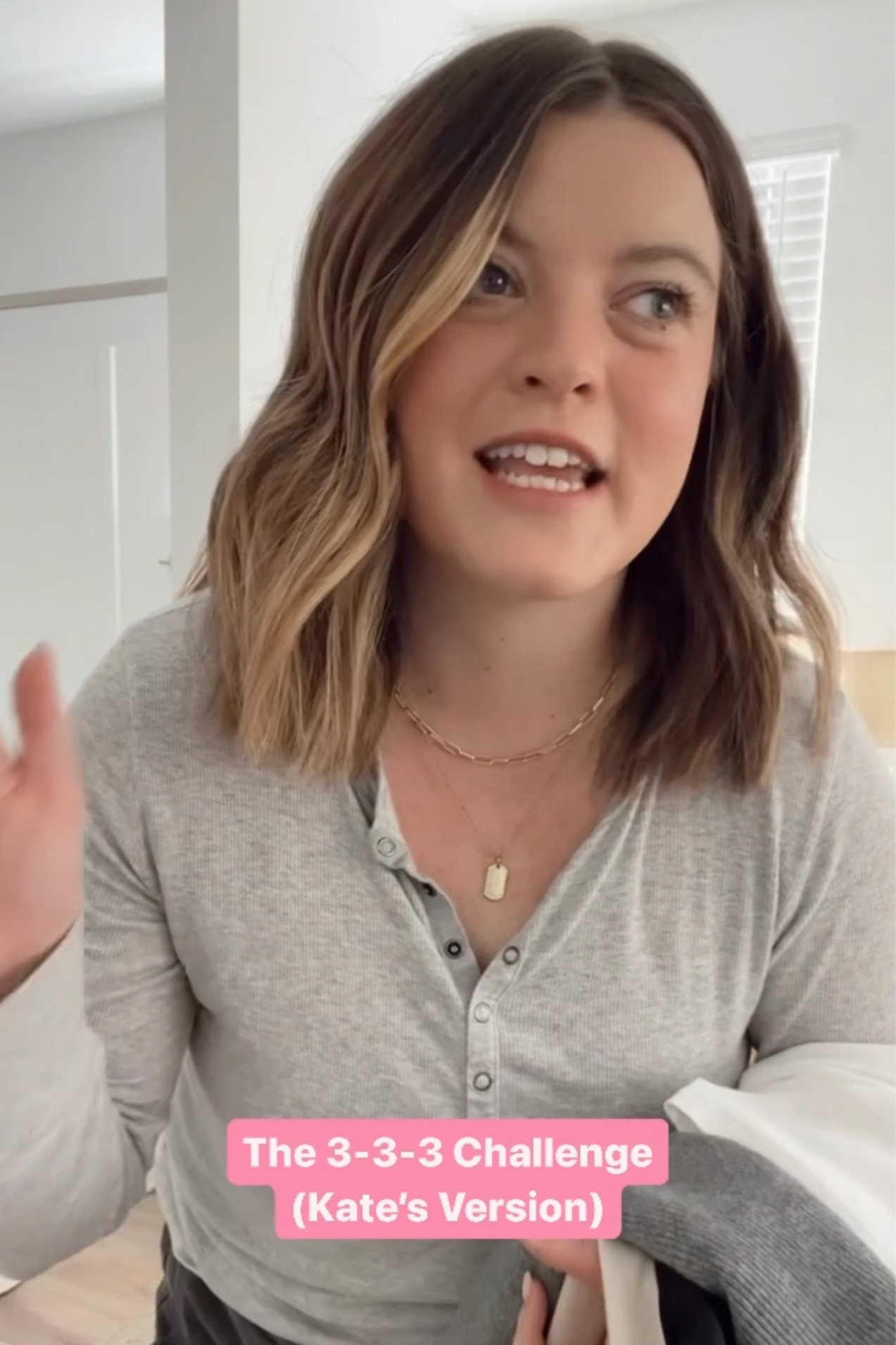 Trying out the 3-3-3 challenge! Check out my Instagram @yourbffkate for the full video and details