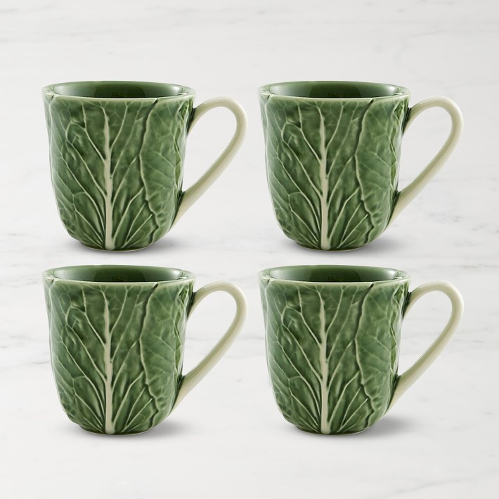 Bordallo Pinheiro Cabbage Mugs, Set of 4 | Williams-Sonoma