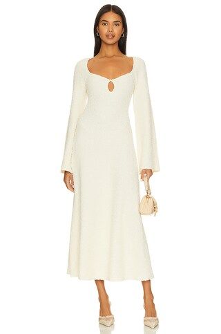 Romola Midi Dress in Cannoli Cream | Revolve Clothing (Global)