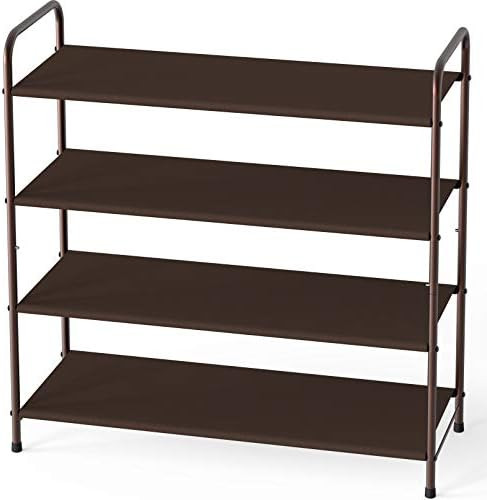 Simple Houseware 4-Tier Shoe Rack Storage Organizer, Bronze | Amazon (US)