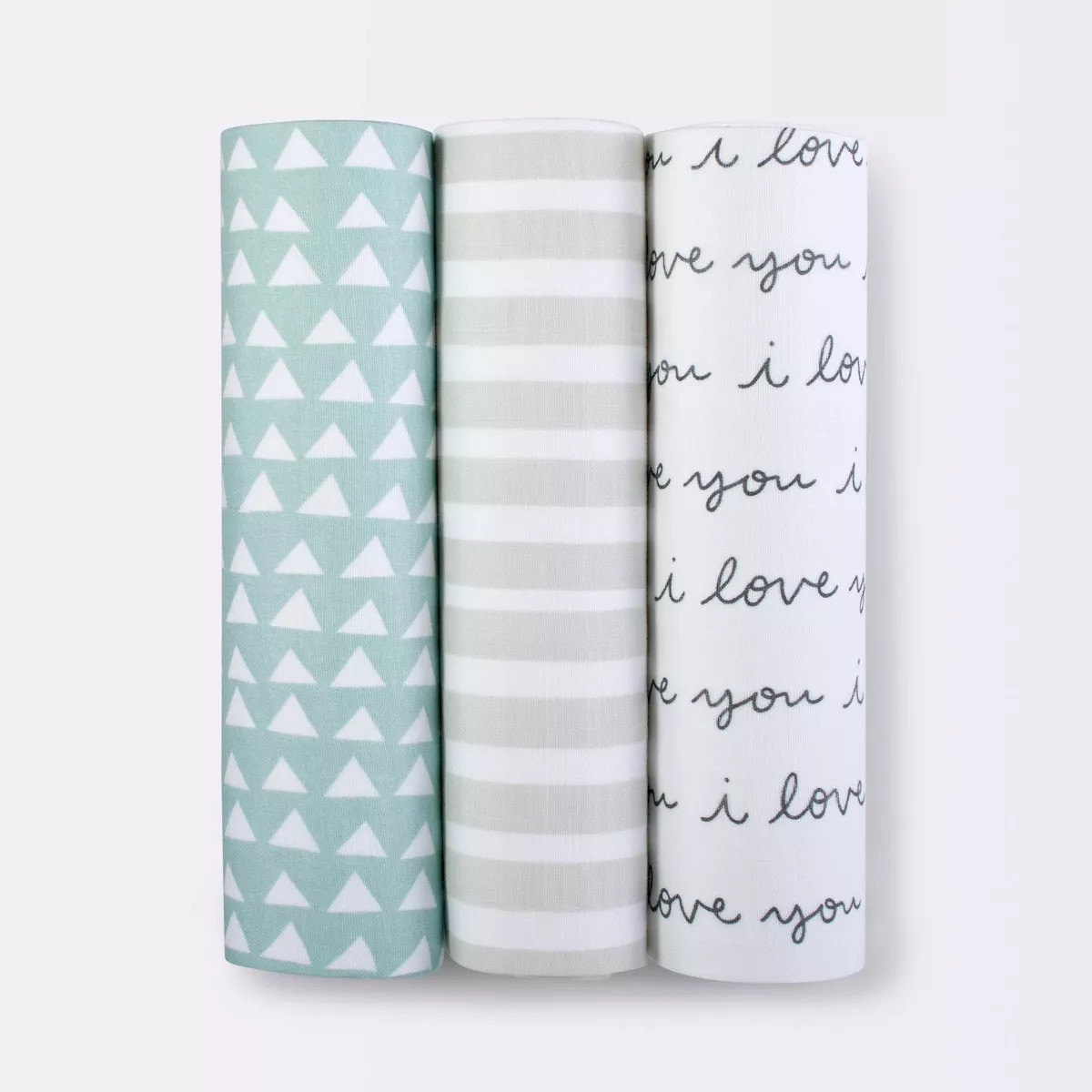 I Love You Muslin Swaddle Blanket - Black/White - 3pk - Cloud Island™ | Target