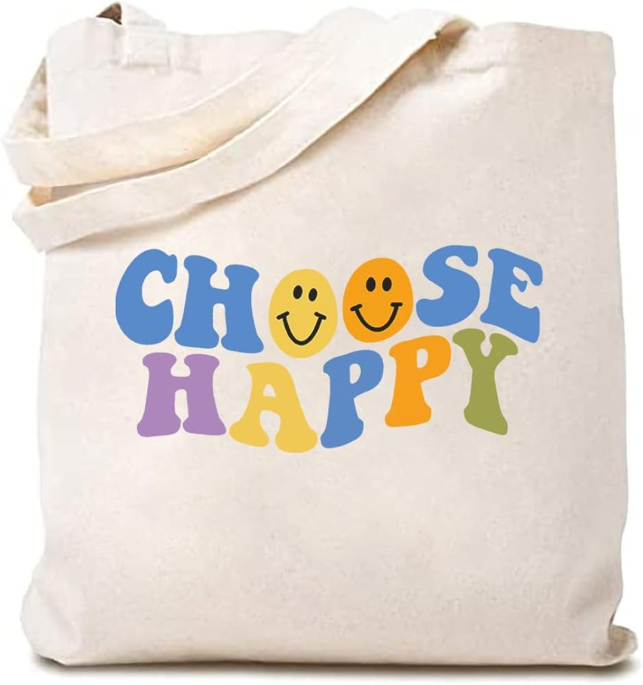 Canvas Tote Bag for Women Aesthetic Cute Tote Bags Inspirational Gifts for Women Beach Bags Reusable | Amazon (US)