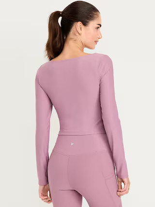PowerSoft Long-Sleeve Cut-Out Top | Old Navy (US)