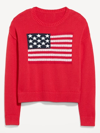 Long-Sleeve Flag Sweater | Old Navy (US)