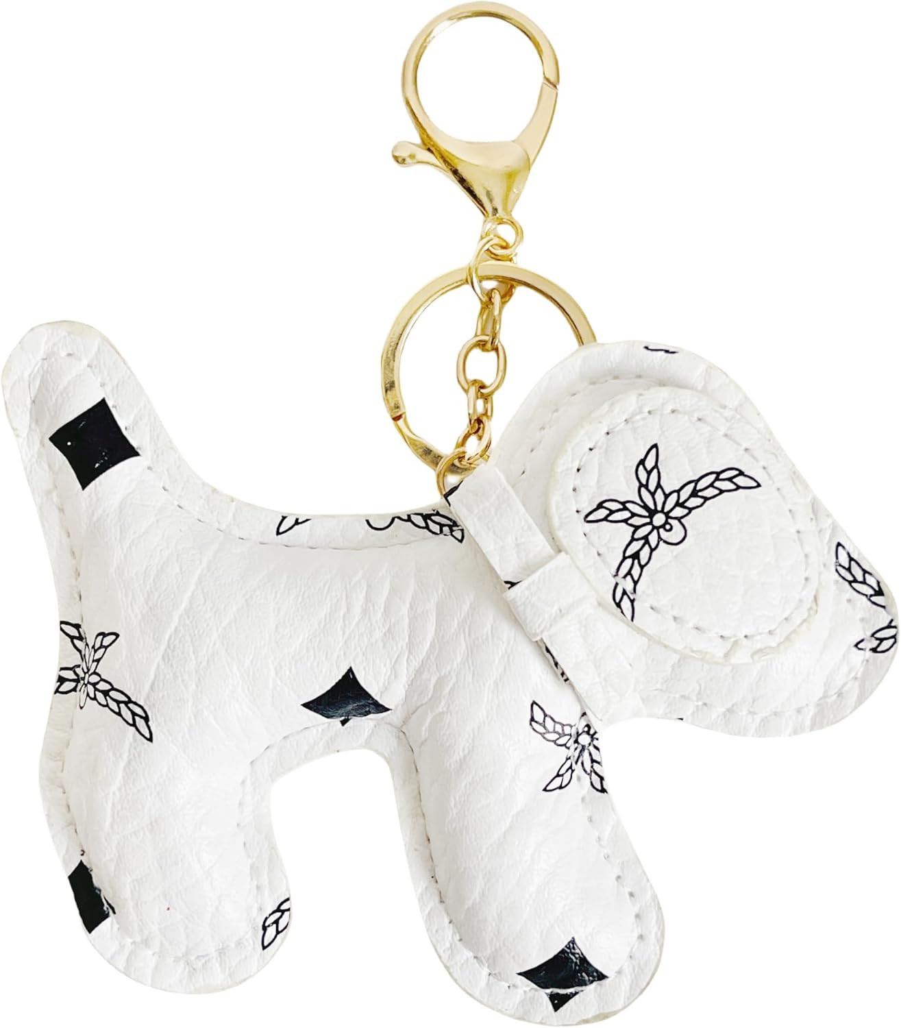QTMY Cute Leather Puppy Keychain Keyring for Women,Purse Bag Charms for Handbags Backpack,242 | Amazon (US)
