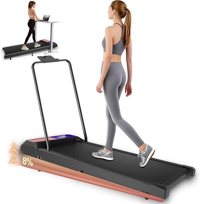 Walking with Incline Pad and Handle Bar, 3 in 1 Mini Walking Machine, 2.5HP Low Noise Treadmill f... | Amazon (US)