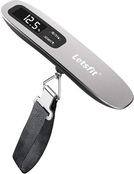 Letsfit Digital Luggage Scale, 110lbs Hanging Baggage Scale with Backlit LCD Display, Portable Su... | Amazon (US)