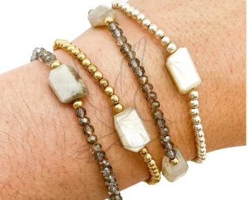 Bracelet | Shiny White Mystic Moonstone | The Callaway Collection