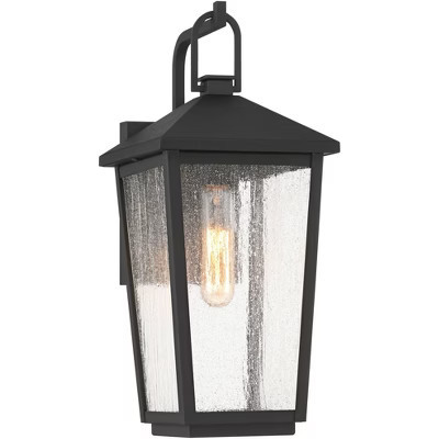 John Timberland Misty 16 1/4" High Sand Black Outdoor Wall Light | Target