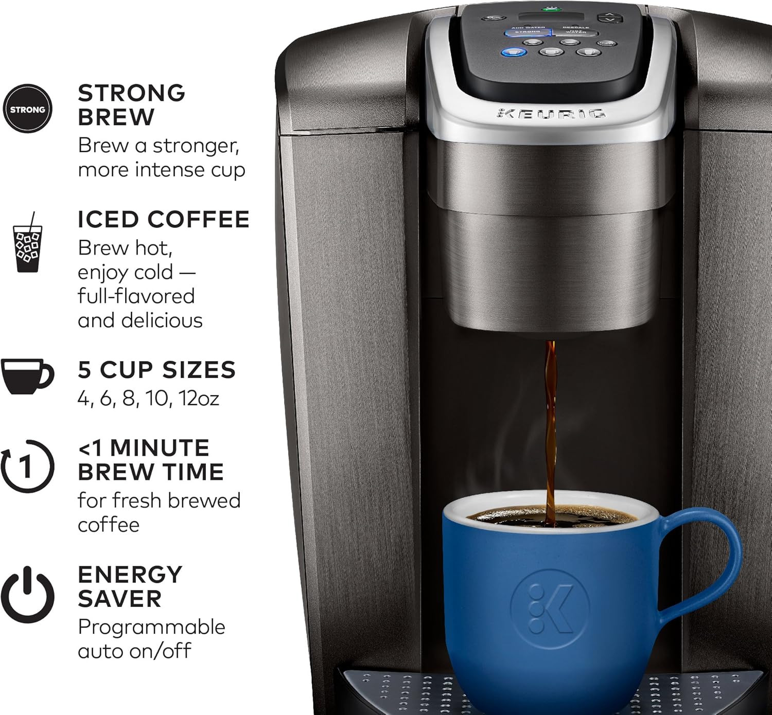 Keurig K-Elite Coffee Maker, Single Serve K-Cup Pod Coffee Brewer, With Iced Coffee Capability, B... | Amazon (US)