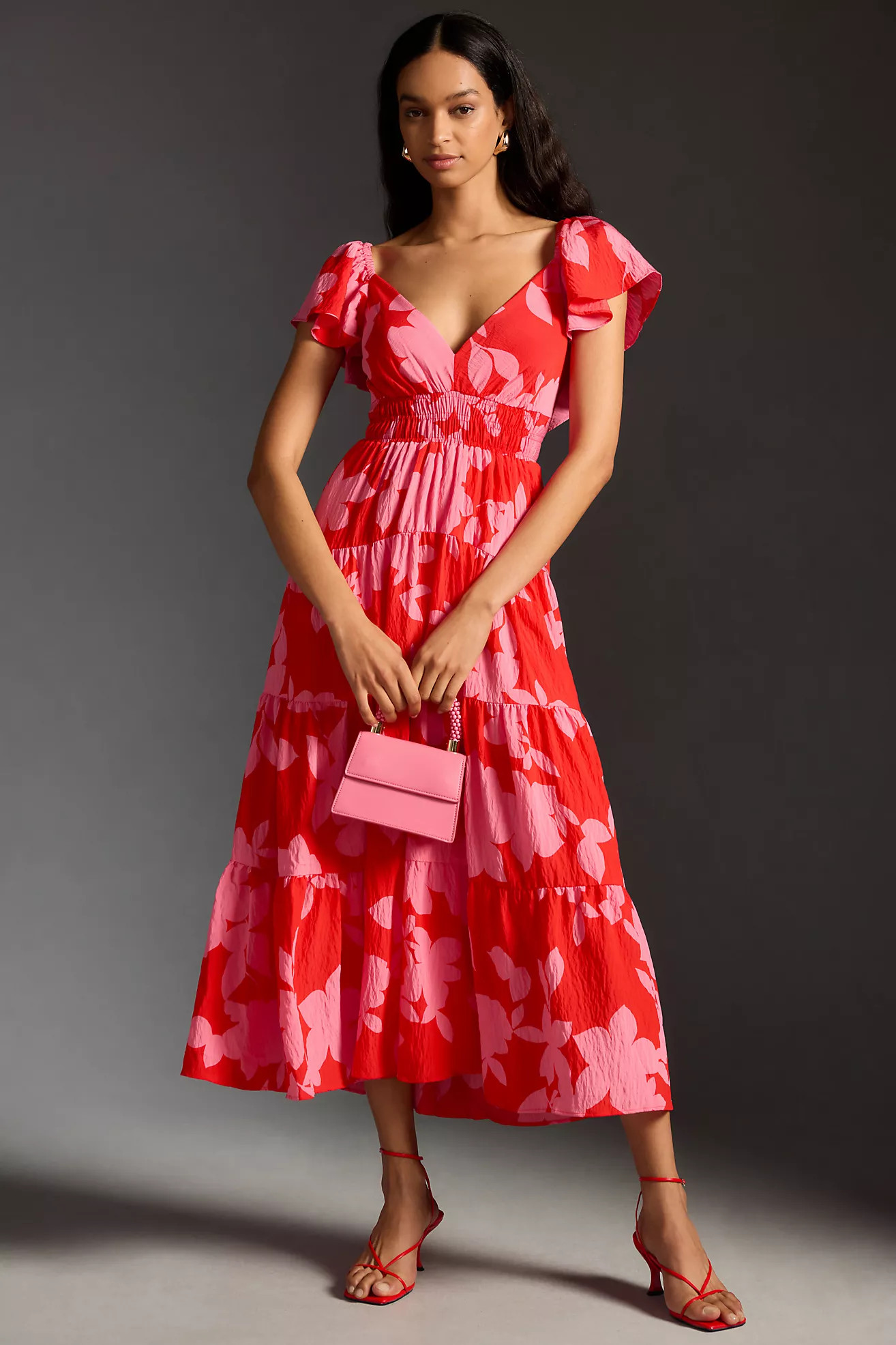 The Silverlake Flutter-Sleeve Dress | Anthropologie (US)