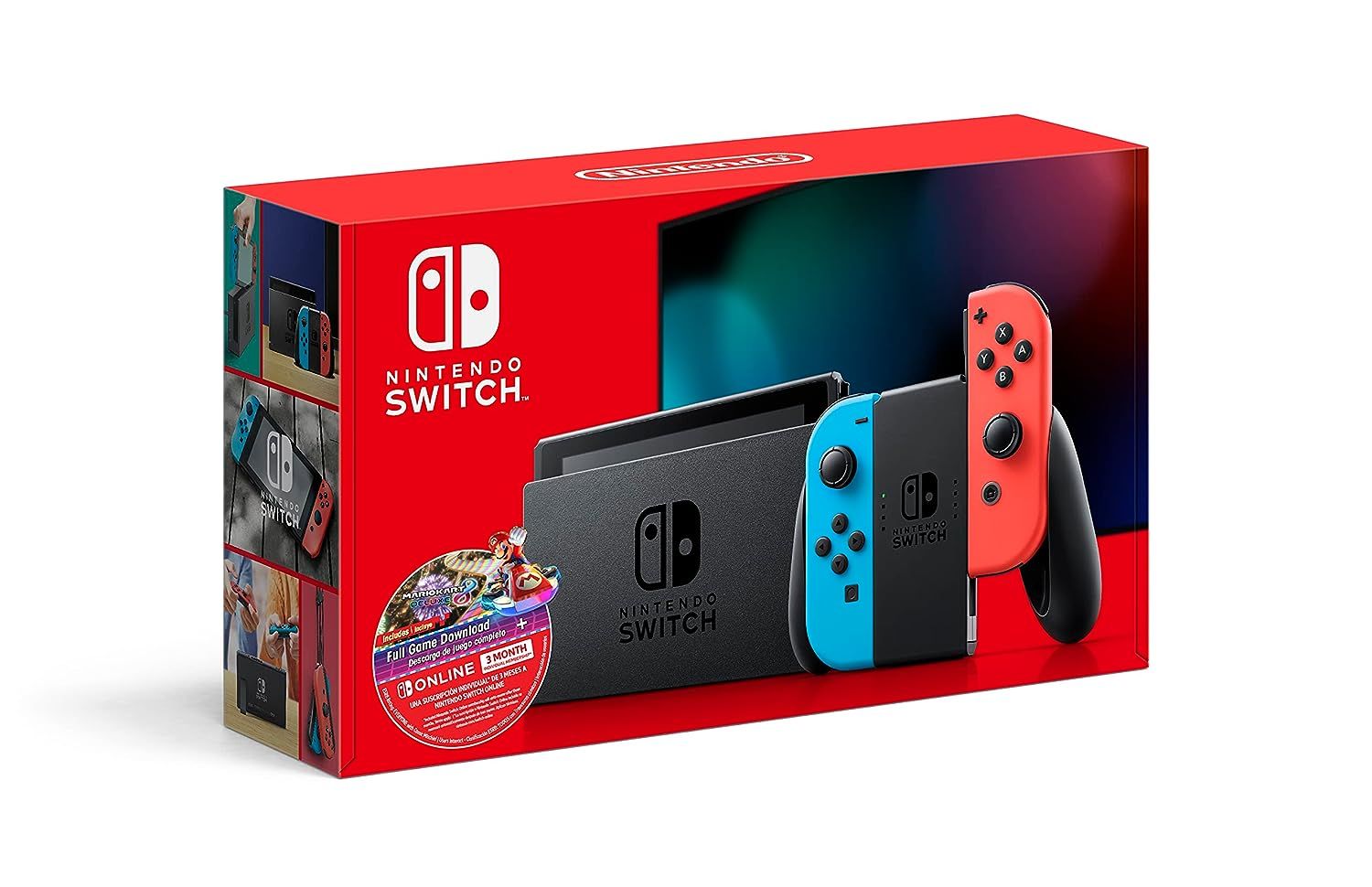 Amazon.com: Nintendo Switch w/ Neon Blue & Neon Red Joy-Con + Mario Kart 8 Deluxe (Full Game Down... | Amazon (US)