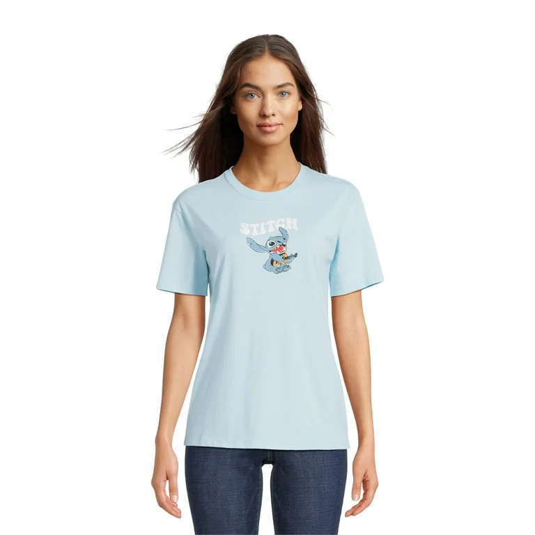 Stitch Ohana Means Family Girls Apparel, Graphic Crew Neck T-Shirt With Short Sleeves, Sizes XS-3... | Walmart (US)