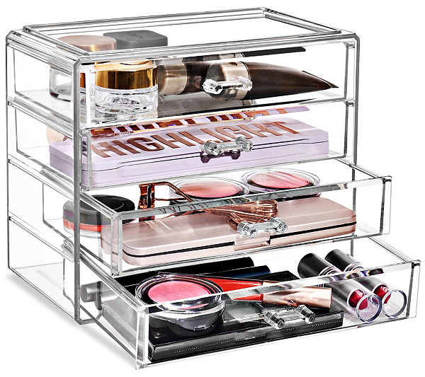 Sorbus Makeup & Jewelry Storage Case Display- 4 Drawers | QVC