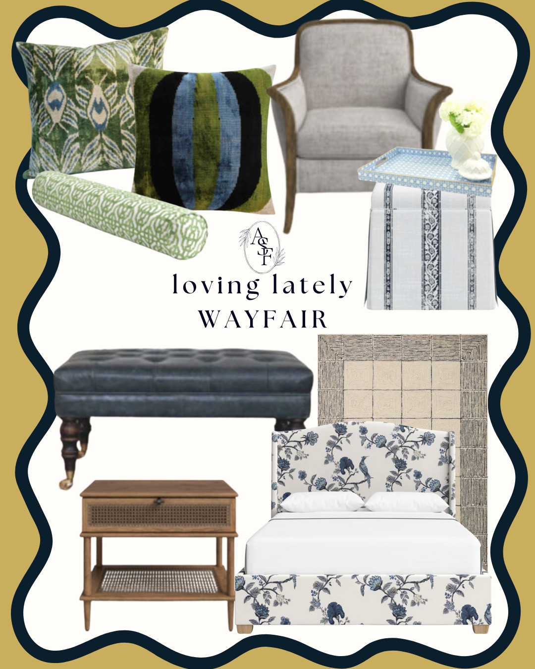 loving lately from Wayfair, pops of color, bedroom, side table, ottoman, pillows, chair, chris loves julia rug, home decor, living room  

 #LTKHome