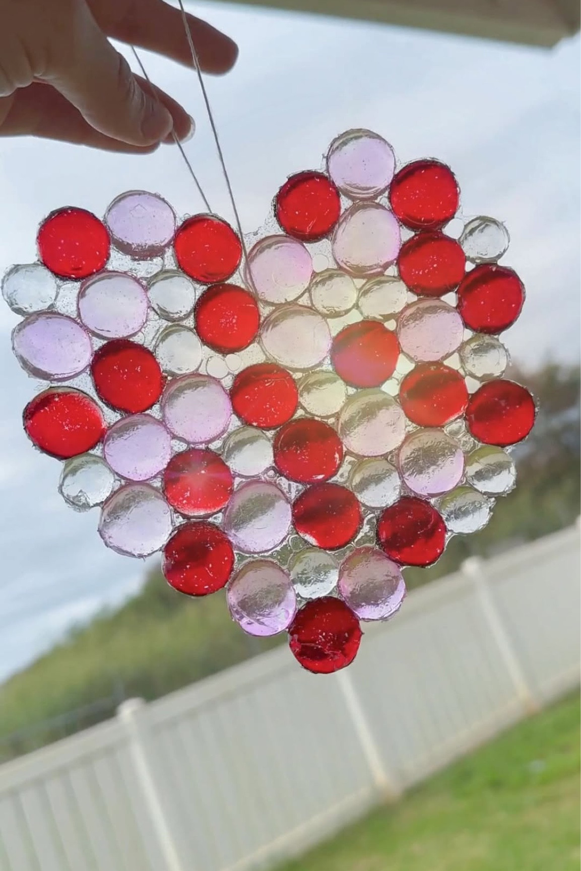 Valentines sun catcher 