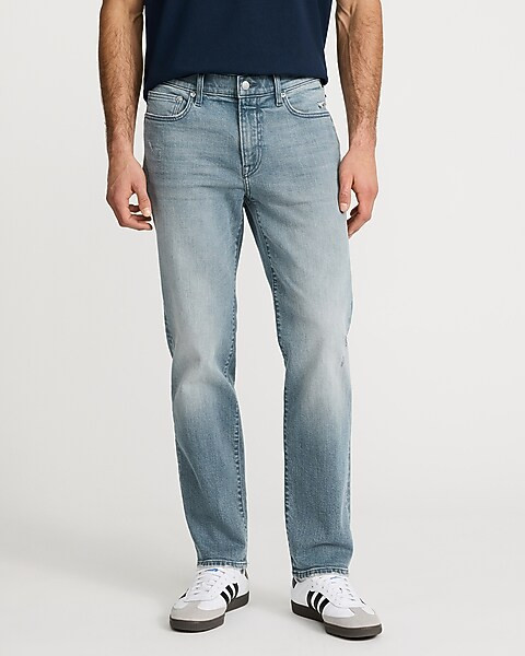 Slim Straight Light Wash Stretch Jeans | Express