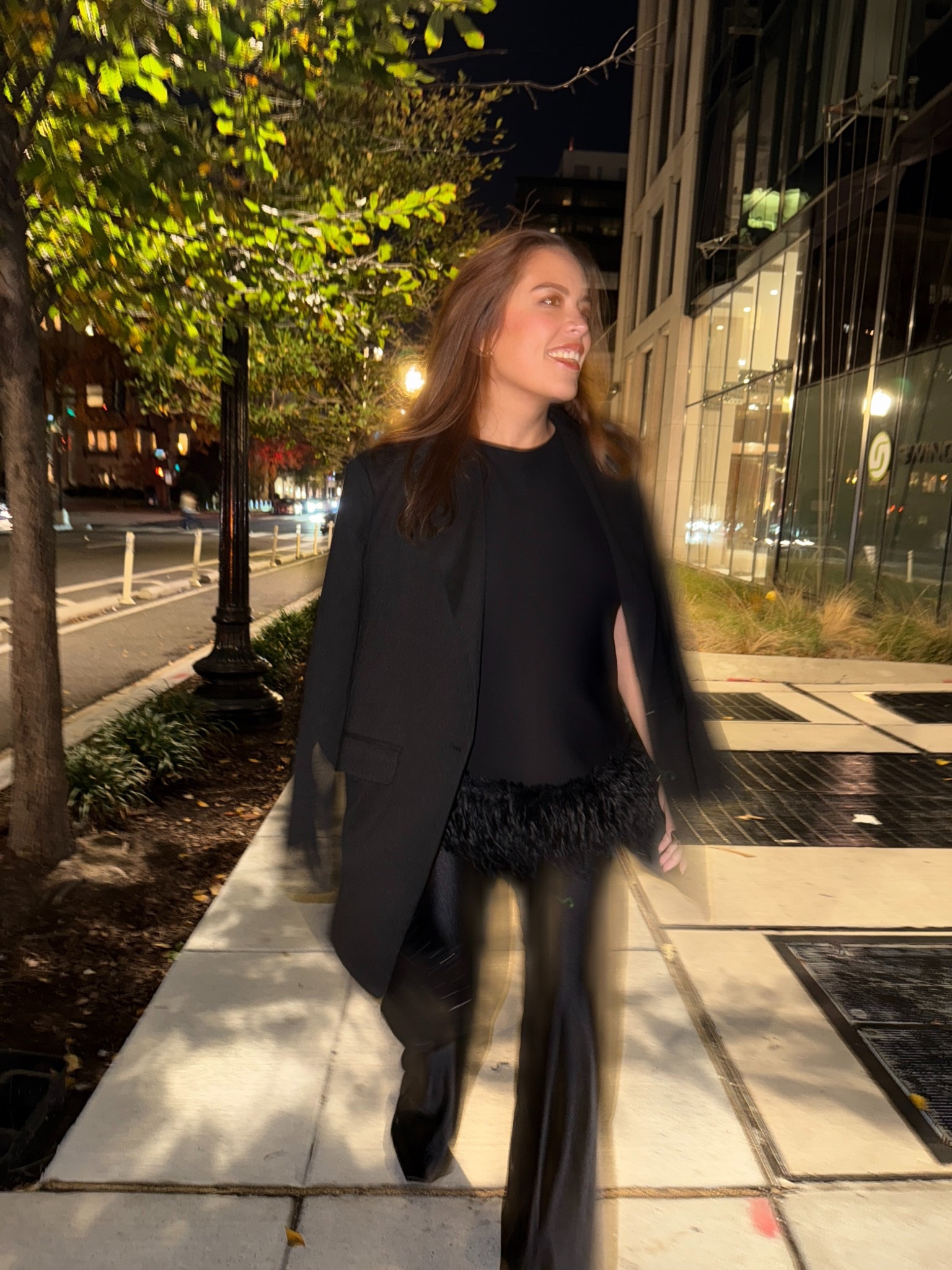 Satin and feathers for an anniversary dinnerr

#LTKootd #LTKHoliday #LTKFindsUnder100