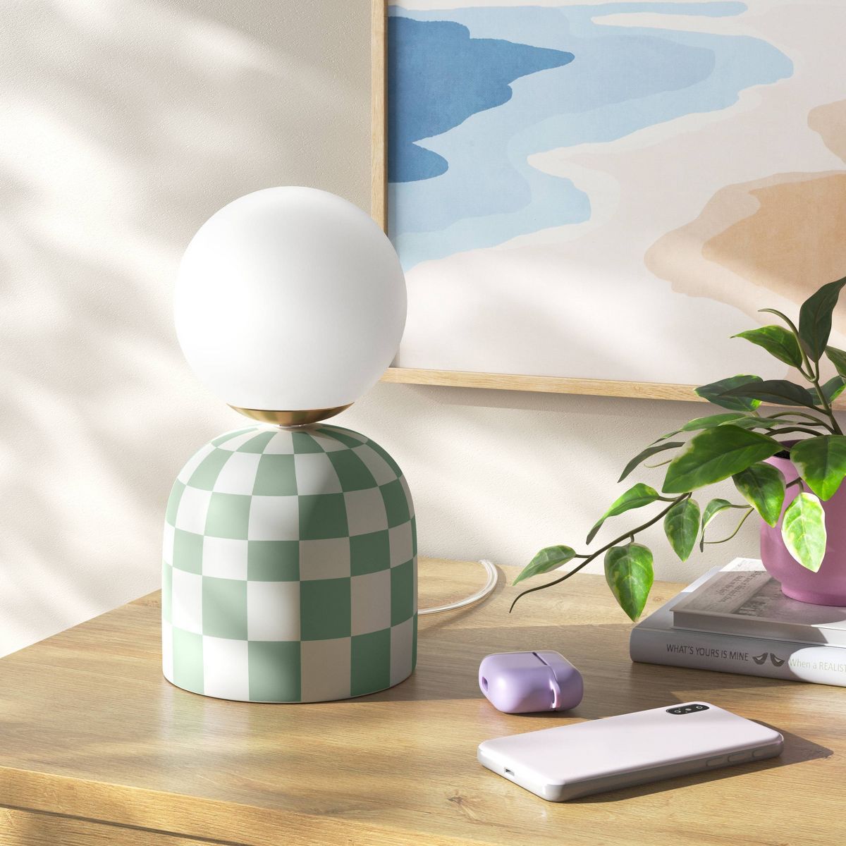Checkered Ambient Globe Light - Room Essentials™ | Target