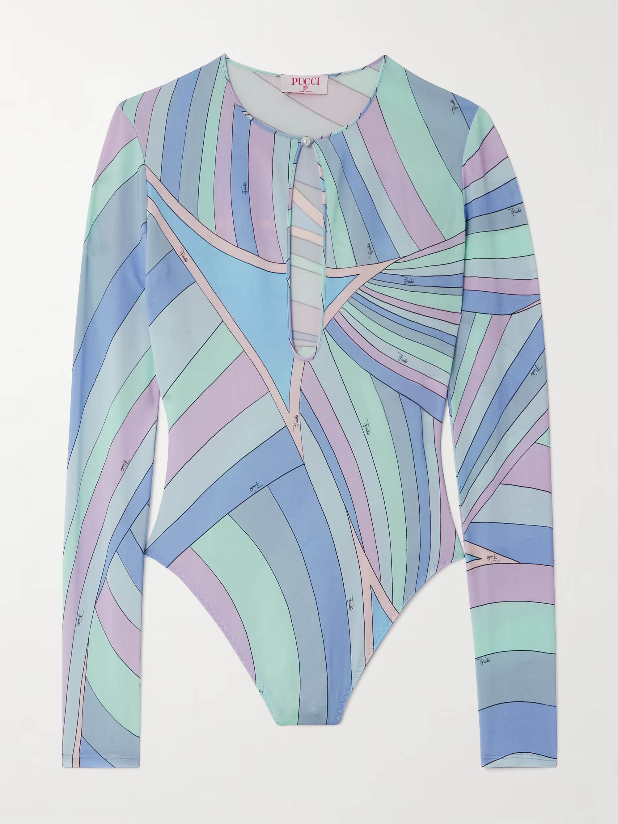 Printed jersey bodysuit | NET-A-PORTER (UK & EU)