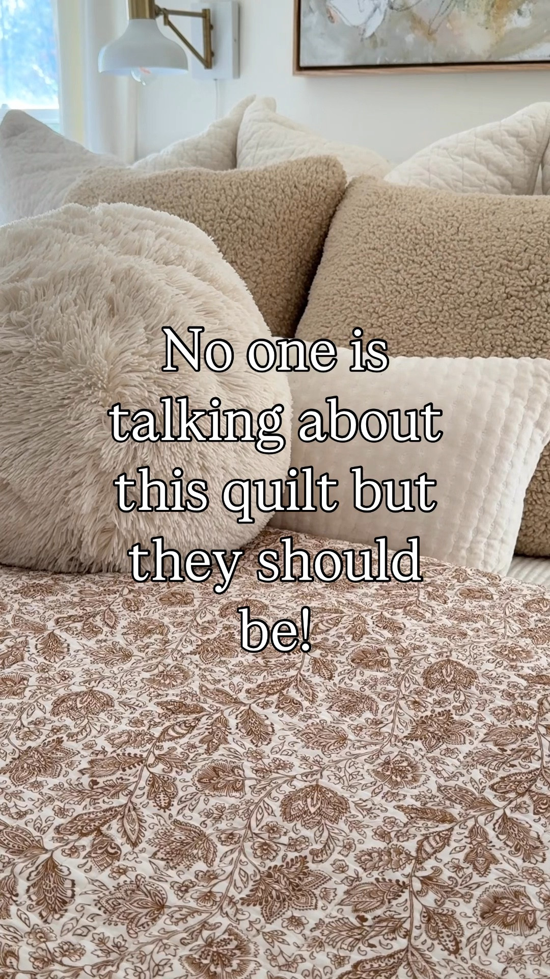 The Target Quilt Everyone Should Be Talking About!

This neutral Target quilt is an absolute must-have! The perfect weight, a gorgeous subtle pattern, and so easy to style for that fluffy, layered bed look. I simply wrapped it around a duvet and tri-folded it at the end of our bed—such an effortless way to elevate your space! 

#LTKHome #LTKWatchNow #LTKFindsUnder100