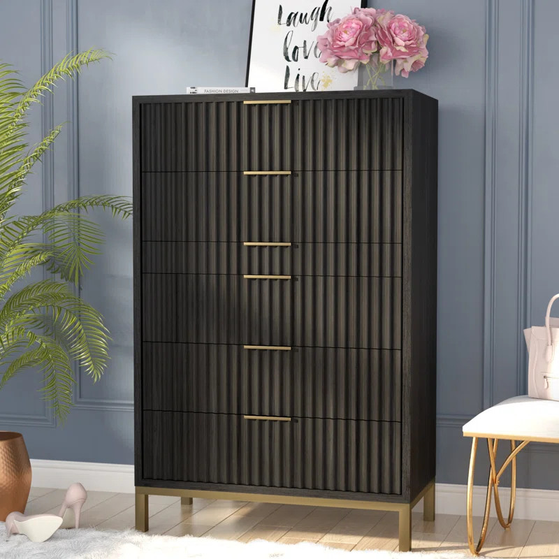 Elyza 6 Drawer 36'' W Chest | Wayfair Professional