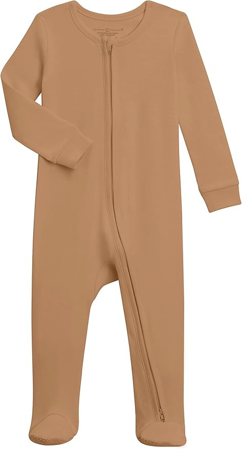 Colored Organics Baby Organic Cotton Peyton Zip Up Footed Sleeper | Amazon (US)