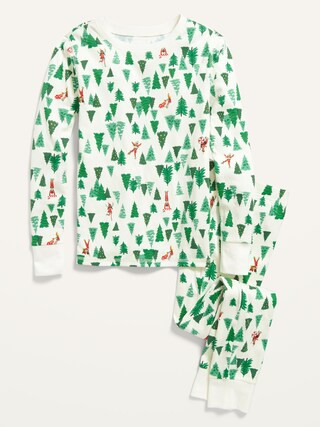 Gender-Neutral Matching Printed Snug-Fit Pajama Set for Kids | Old Navy (US)