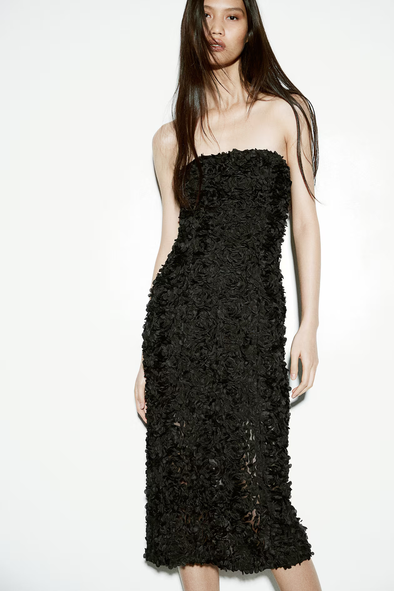 Bandeau-Kleid mit Applikationen - Schwarz - Ladies | H&M AT | H&M (DE, AT, CH, NL, FI)