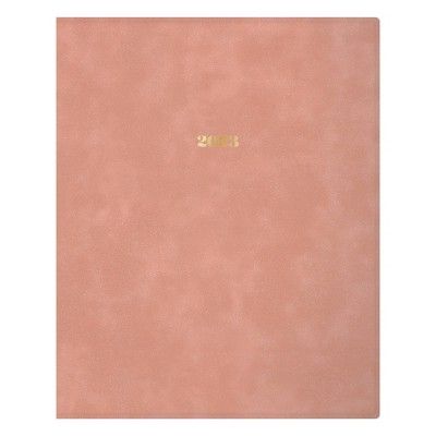 2023 Planner Weekly/Monthly 8"x10" Faux Leather Bookbound Desert Rose - The Everygirl for Blue Sk... | Target