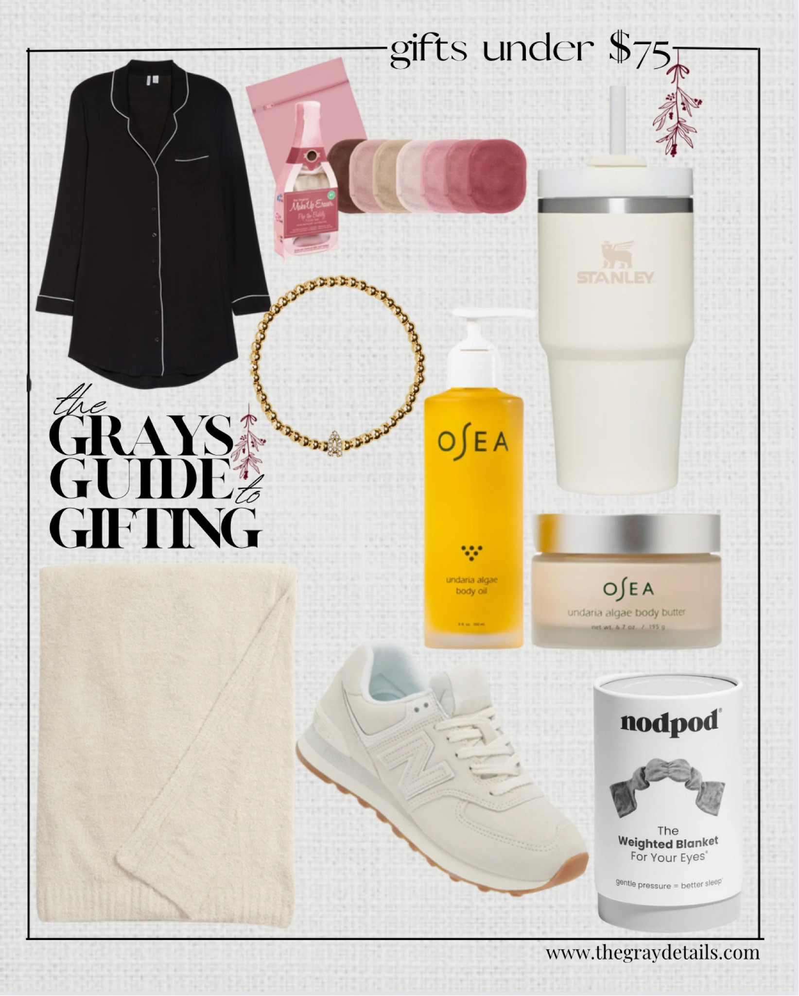 Gifts under $75 from Nordstrom! 

Skincare, gifts for her, sneakers, shoes, pajamas, blanket 

#LTKGiftGuide #LTKbeauty #LTKfindsunder100