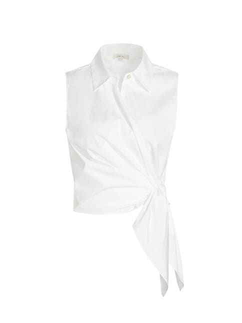 Sleeveless Tie Shirt | Saks Fifth Avenue