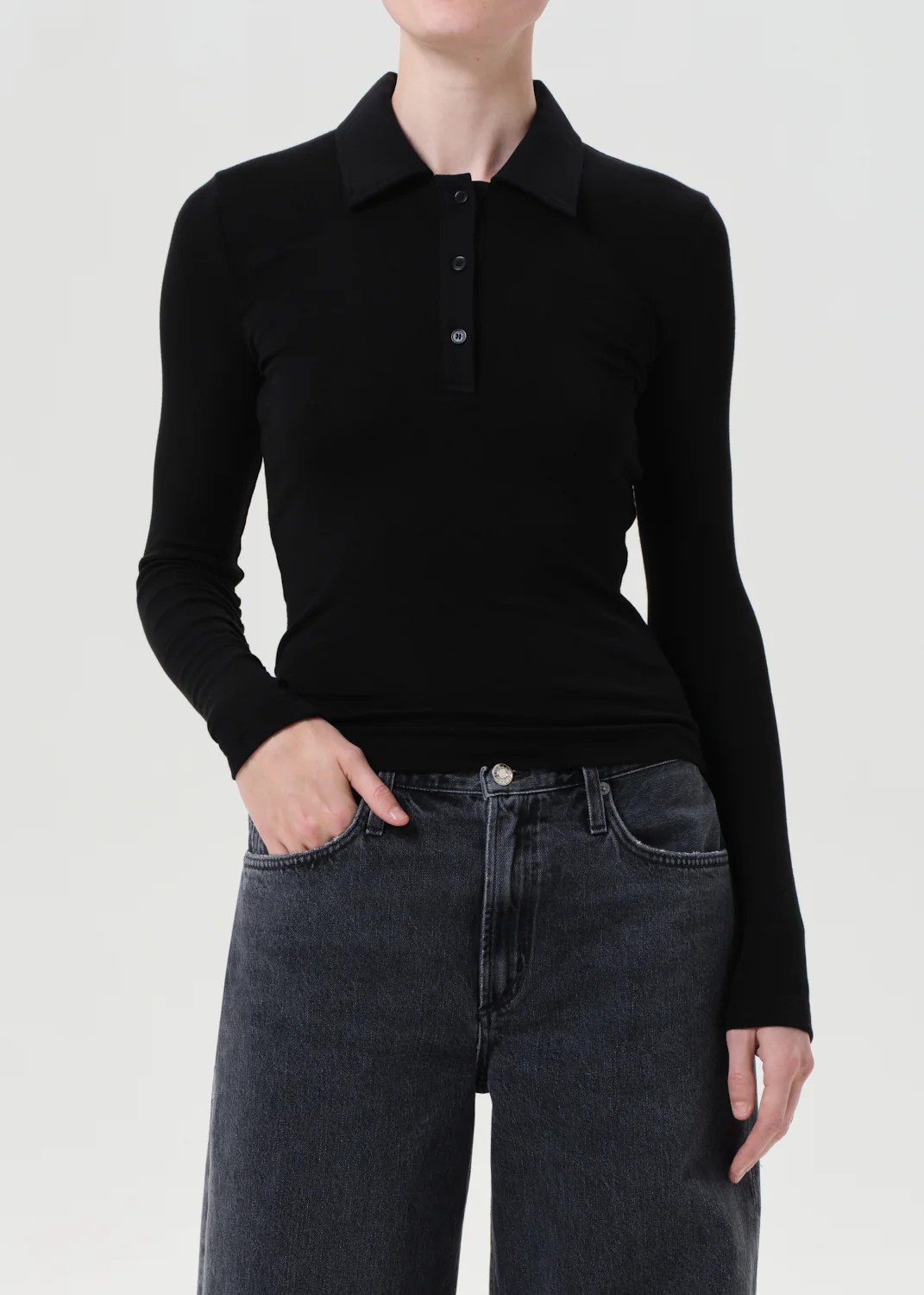 Amos Polo in Black | AGOLDE
