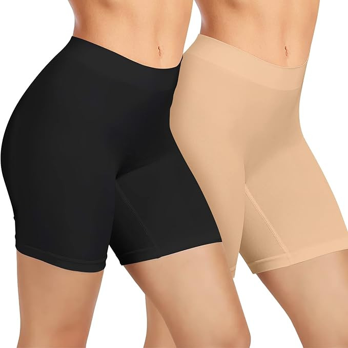 2-4pcs Anti Chafing Shorts Women, Seamless Slip Shorts for Under Dresses, Smooth Spandex Biker Sh... | Amazon (US)