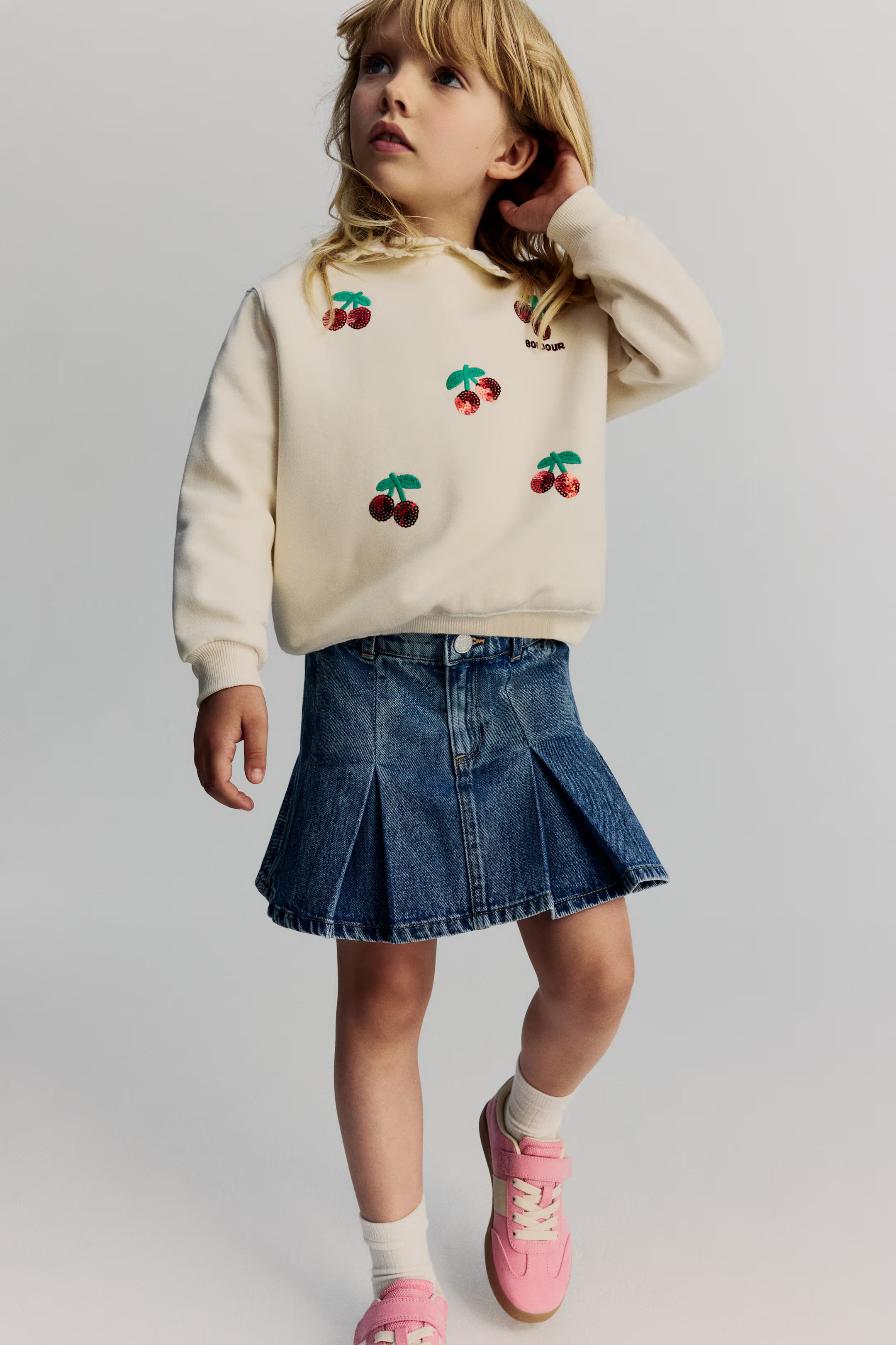 Pleated Denim Skirt | H&M (US + CA)