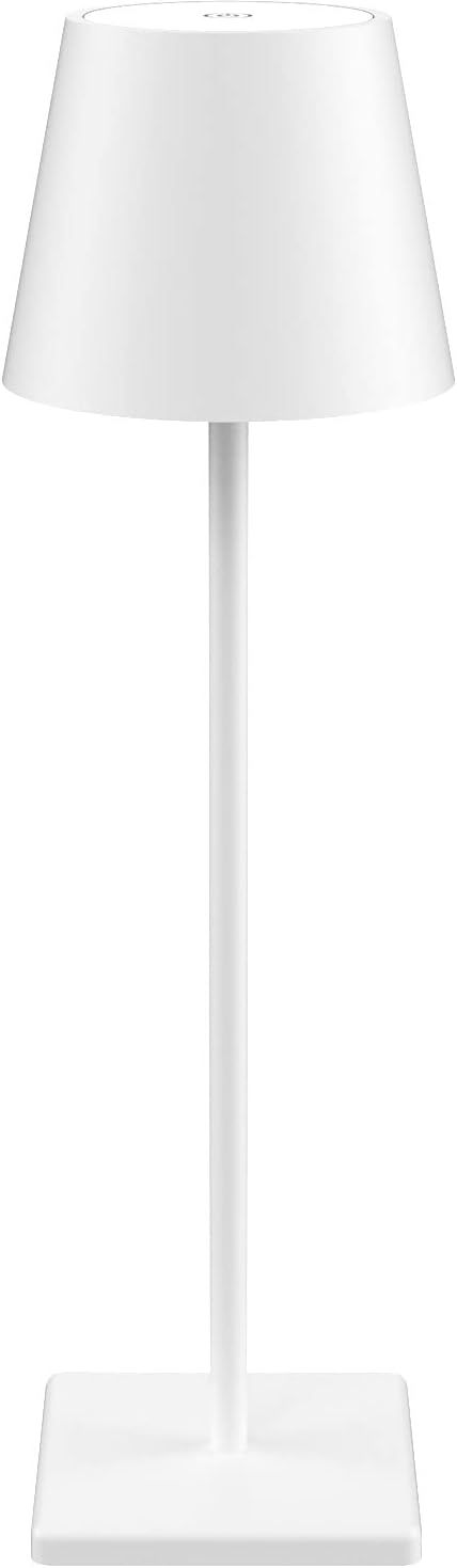 White Cordless Table Lamp,5500mAh Battery Powered Table Lamp,3W Touch Rechargeable Battery Table ... | Amazon (US)