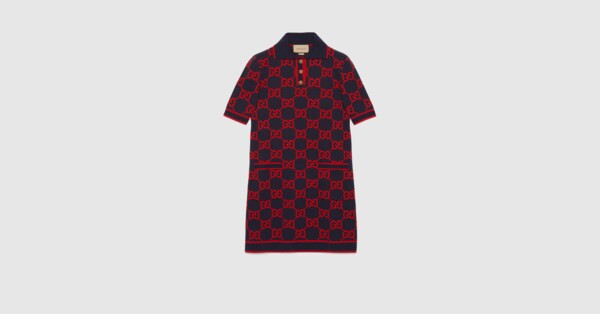 GG cotton and silk blend polo dress | Gucci (US)