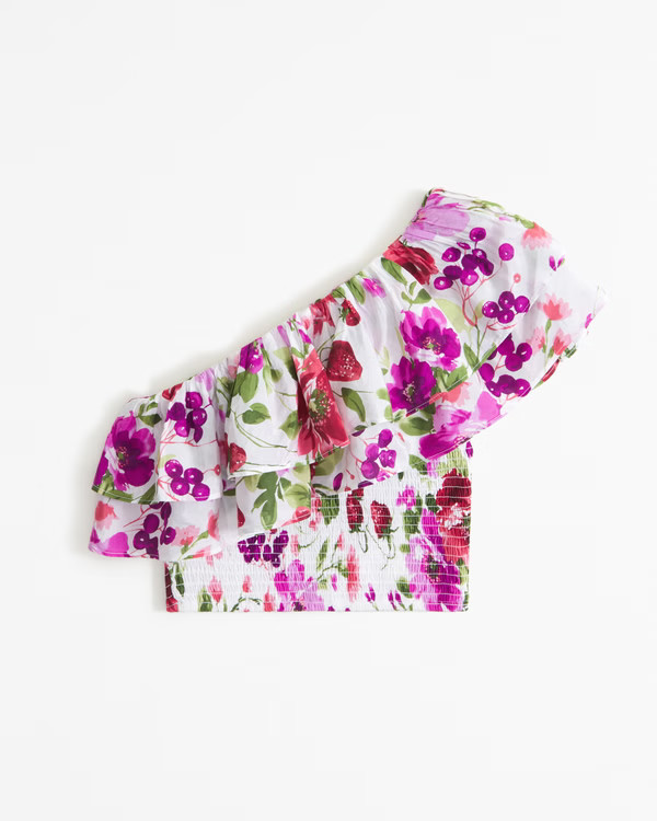 Women's Asymmetrical One-Shoulder Ruffle Set Top | Women's The A&F Wedding Shop | Abercrombie.com | Abercrombie & Fitch (US)