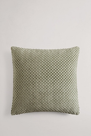 Check Velvet 55x55 Cushion | Country Road