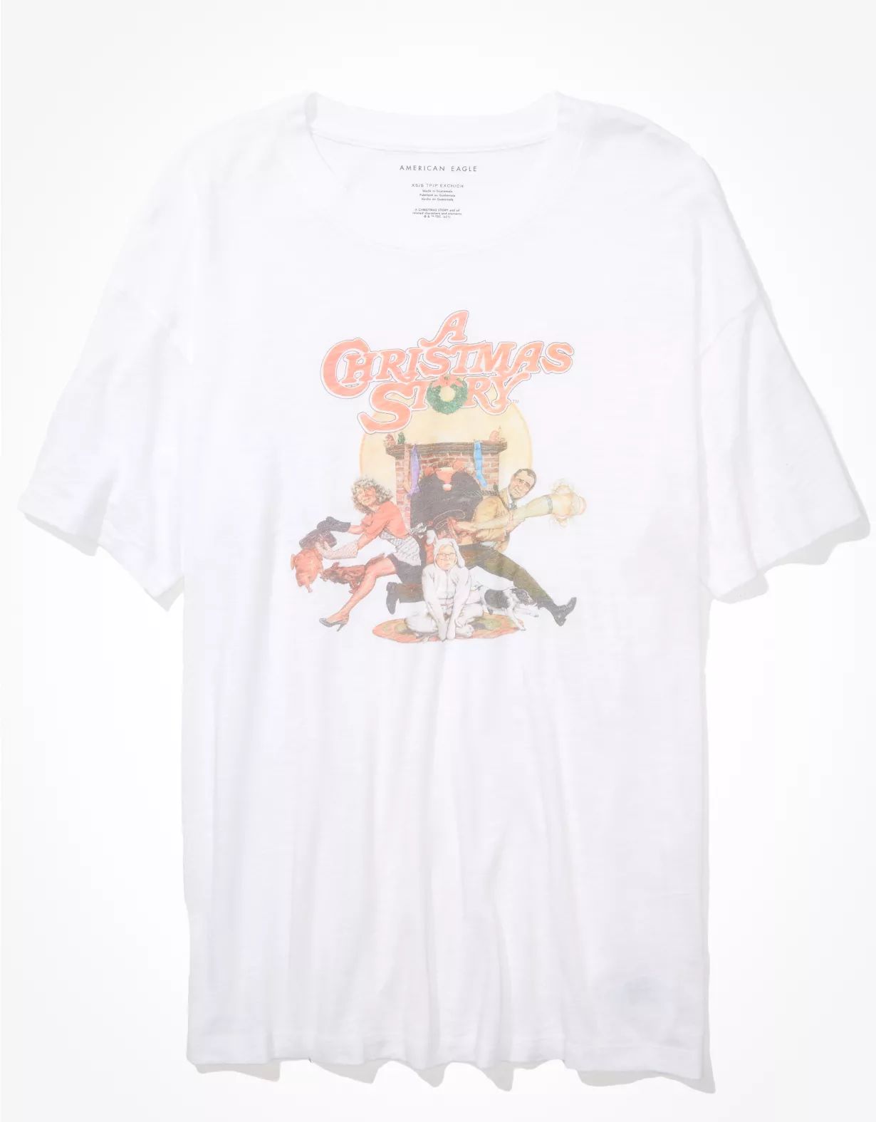 AE Oversized A Christmas Story Graphic T-Shirt | American Eagle Outfitters (US & CA)