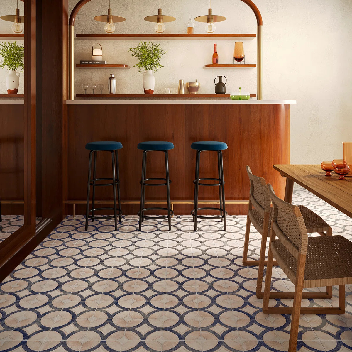 Angela Harris Capri 7.87 In. X 7.87 In. Matte Porcelain Floor And Wall Tile (10.76 Sq. Ft. / Case... | Wayfair North America