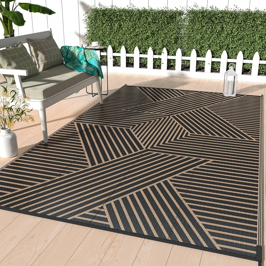 GENIMO Outdoor Rug 8'x10' for Patio Waterproof Clearance, Reversible Outdoor Plastic Straw Rug, L... | Amazon (US)