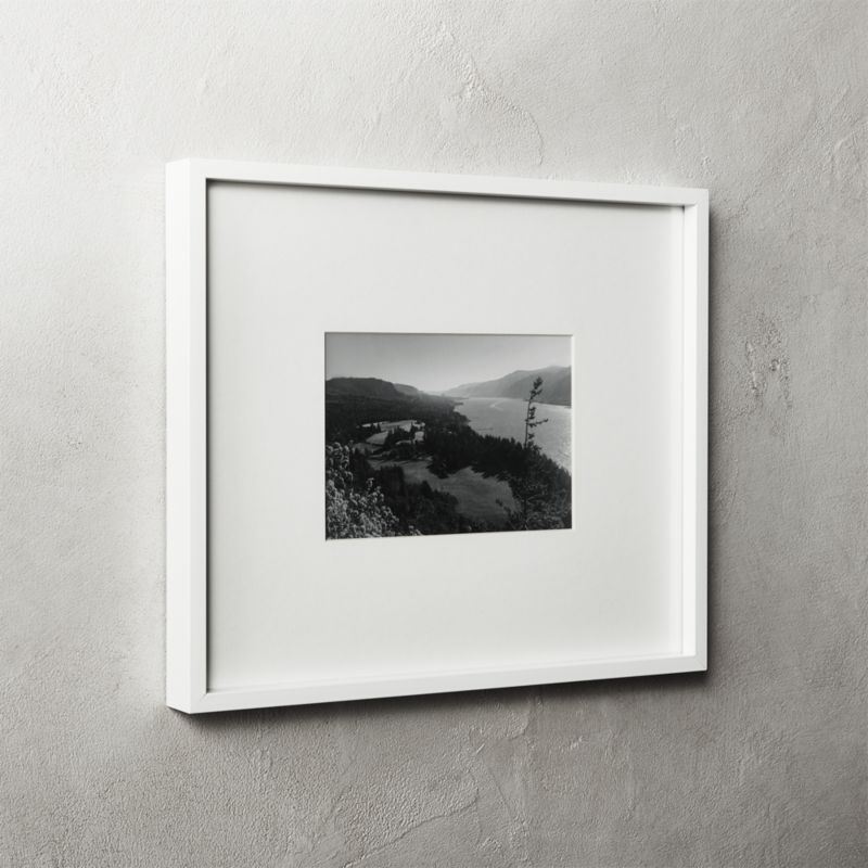 Gallery White Picture Frame with White Mat 5"x7" + Reviews | CB2 | CB2