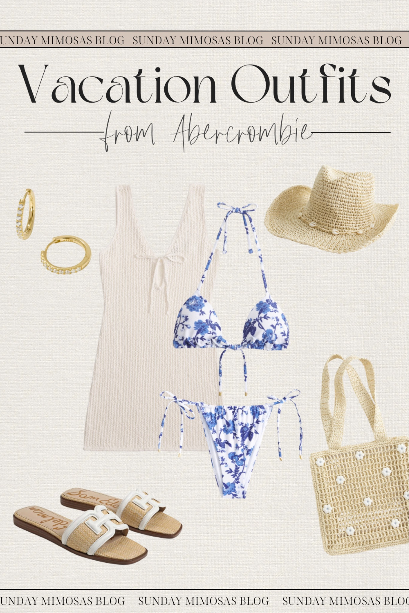 Vacation outfit ideas & resort wear from Abercrombie 🏝️

This Abercrombie swimsuit and mesh cover up are perfect for your next beach vacation or spring break trip!

The new Spring sandals this year are so cute too! I’ll link a few more vacation outfits and swimwear below! 🌊👙

#LTKSwim #LTKStyleTip #LTKSeasonal