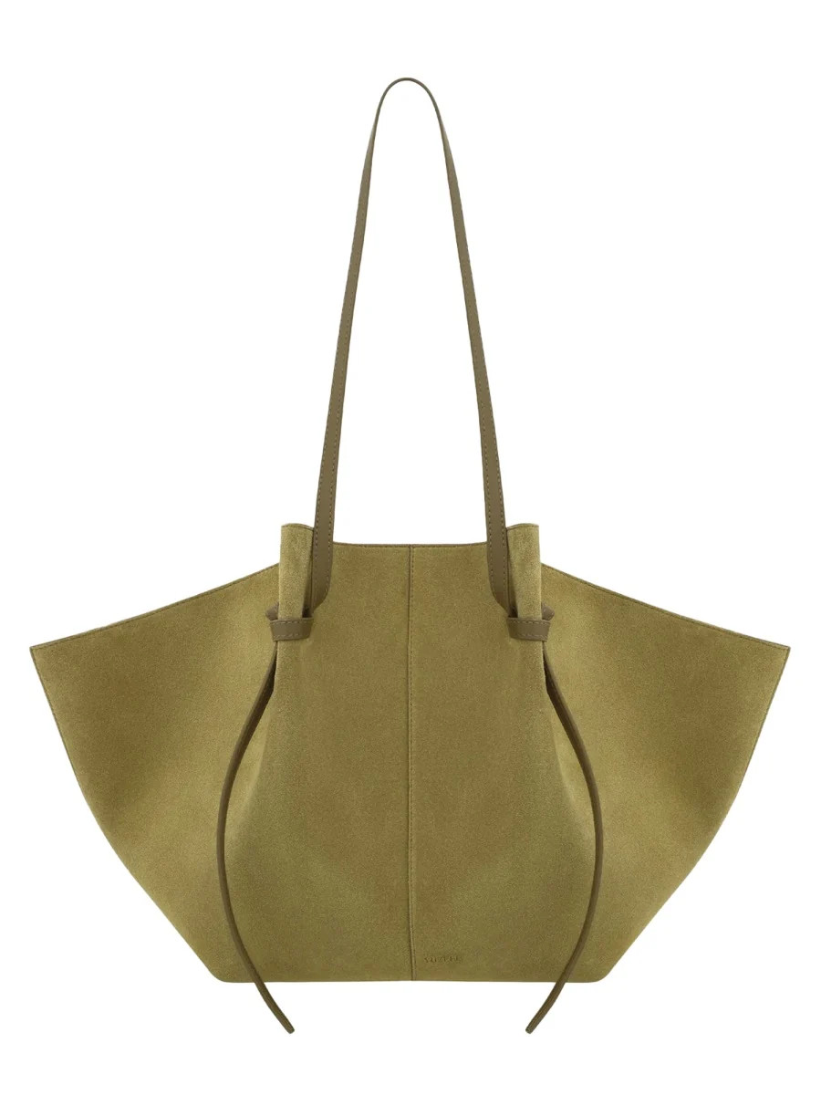 Winged Leather Tote Bag with Spacious Design | Shop Simon