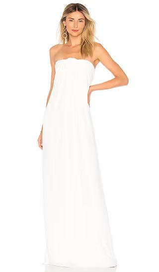 Halston Heritage Front Tie Detail Gown in Chalk from Revolve.com | Revolve Clothing (Global)