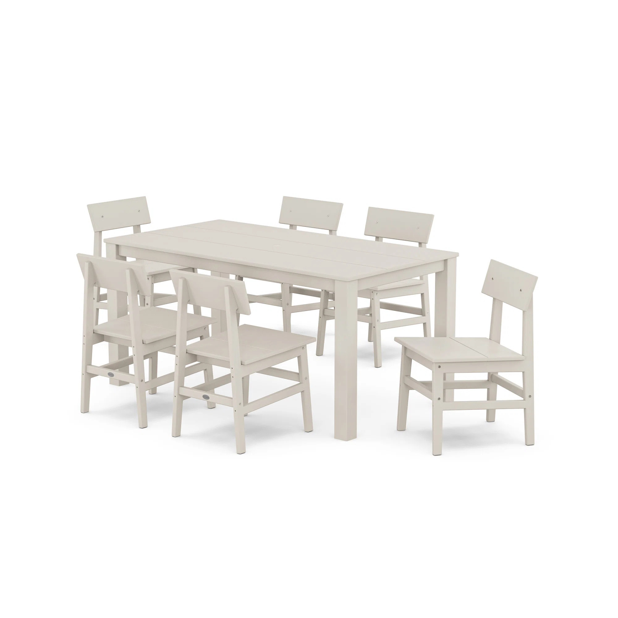 POLYWOOD x AllModern Chair 7-Piece Parsons Dining Table Set | AllModern