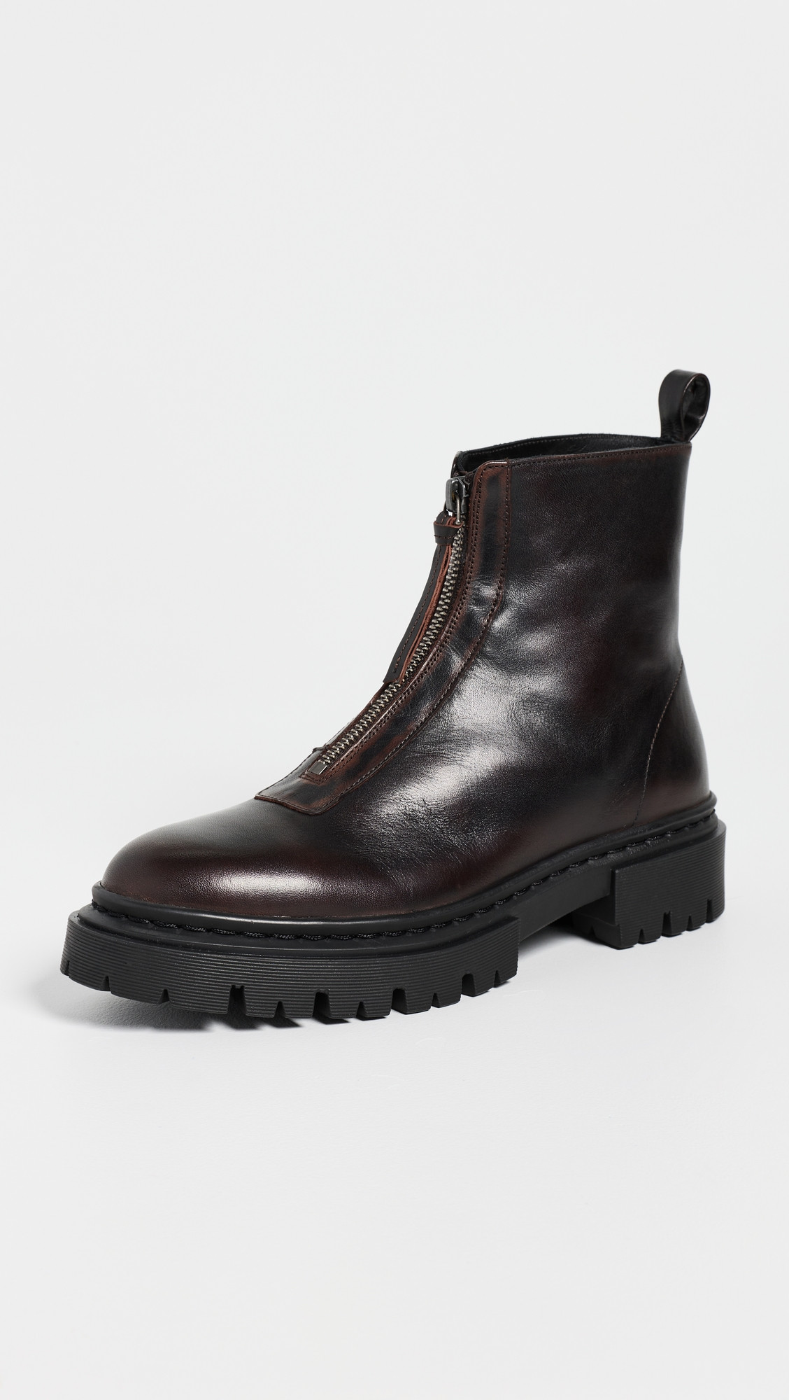 STAUD Miles Zip Ankle Boots ESPRESSO DISTRESSED 41 | Shopbop