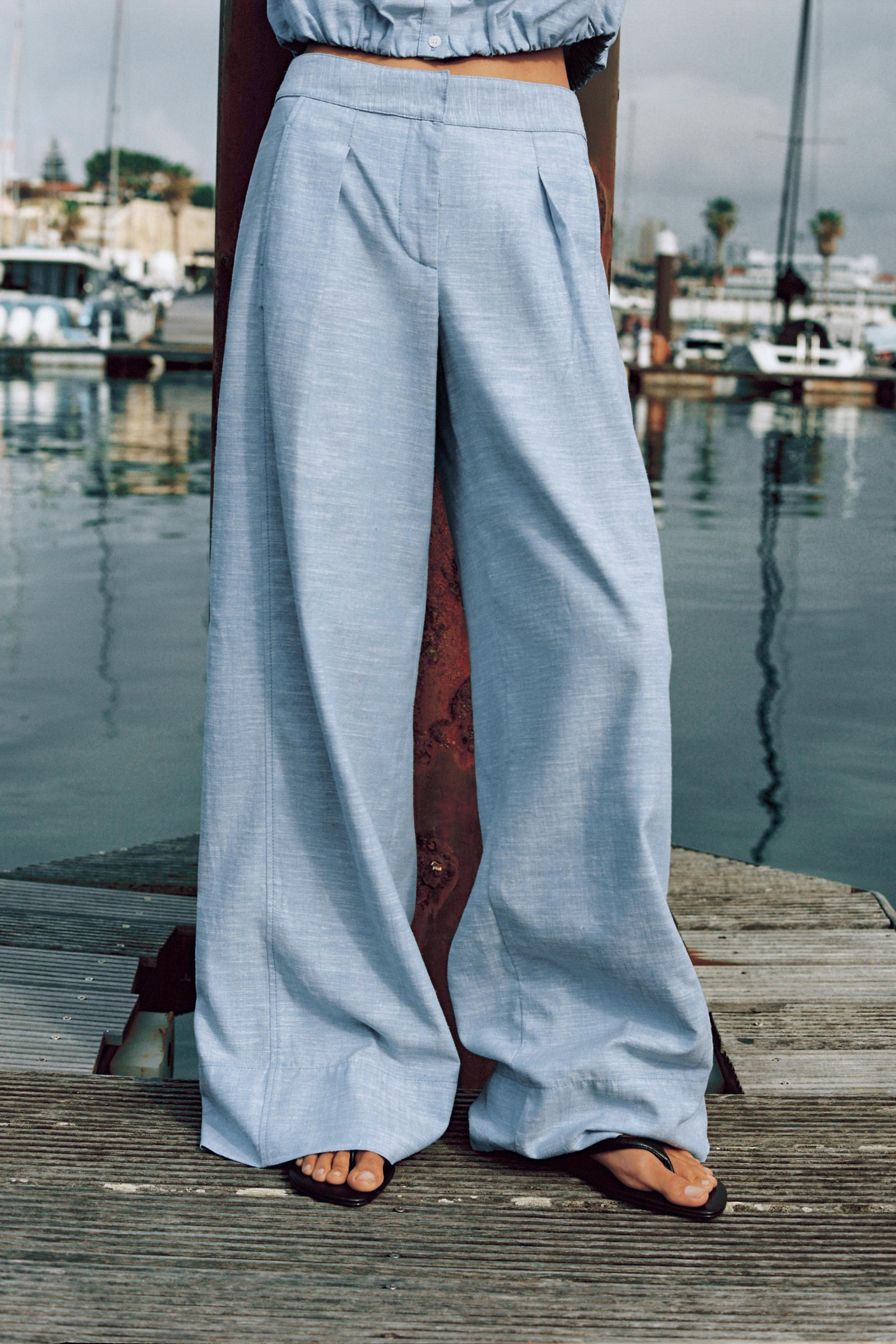 WIDE-LEG LINEN PANTS | Zara US